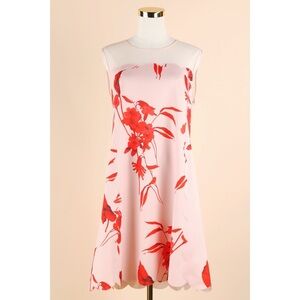 Sz 4 Ted Baker London Pink Jaazim Fantasia Scallop Floral Mini Cocktail Dress